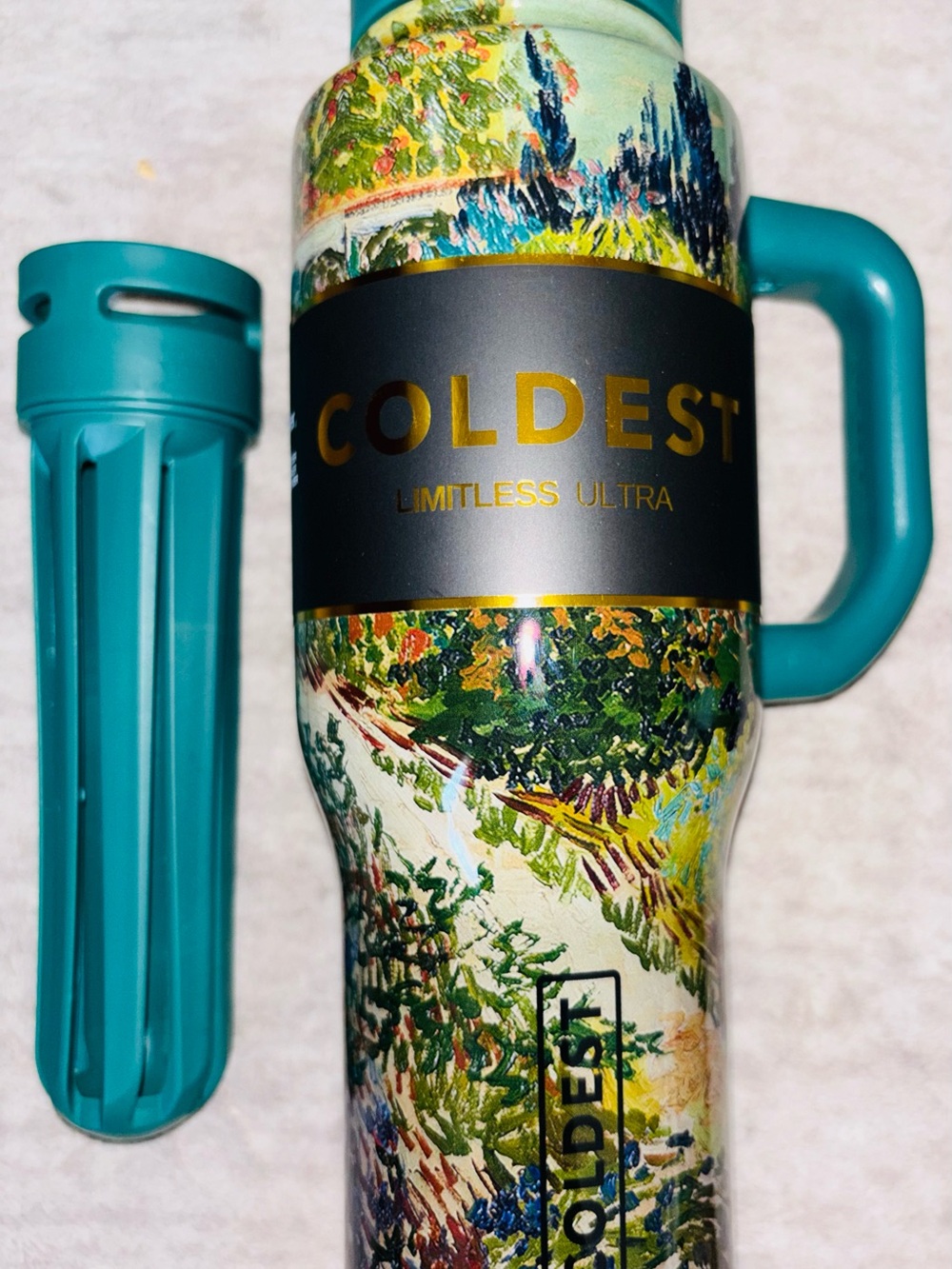 Coldest Limitless Ultra Insulated Travel Mug in Teal with Scenic Print - Picture 6 of 6